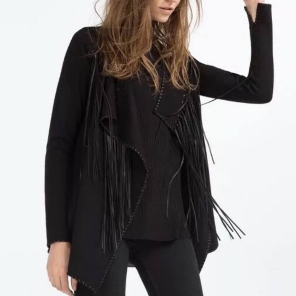 Zara Fringe Jacket Gem